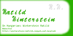 matild winterstein business card